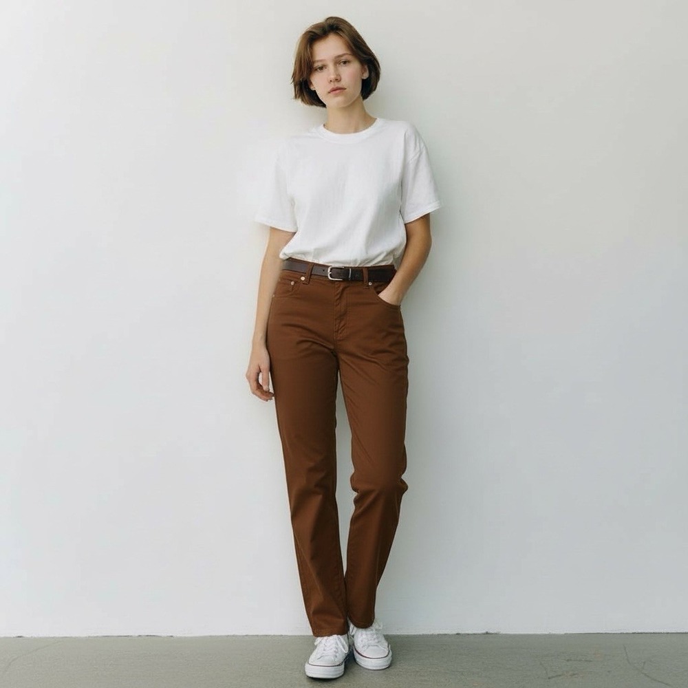 New Directions Women Brown Jeans 12R Straight - Picture 2 of 9
